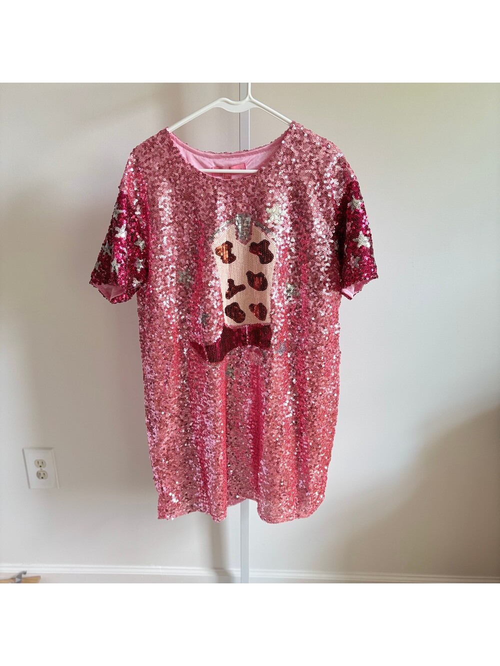 Simply Southern NWT Women's Pink Sequin Cowgirl Mini Dress Size S/M